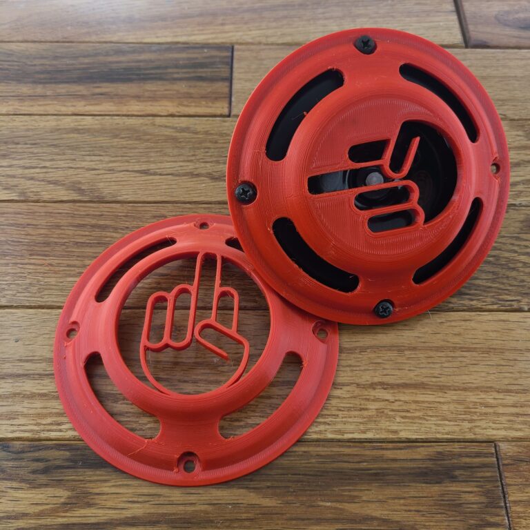 3d Printed Hella Horn Custom Cover with 2 Middle Fingers