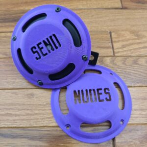 3d Printed Hella Horn Custom Cover that says Send Nudes