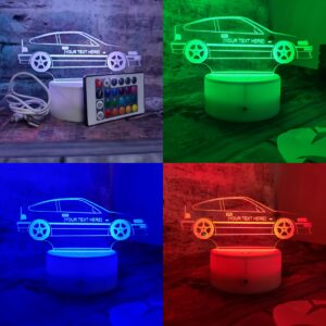 These are car themed LED signs, customizable and made in the shape of chose vehicle.