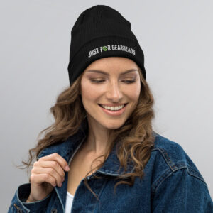 Product image for Just For Gearheads Winter Beanie, also known as a Toboggan.
